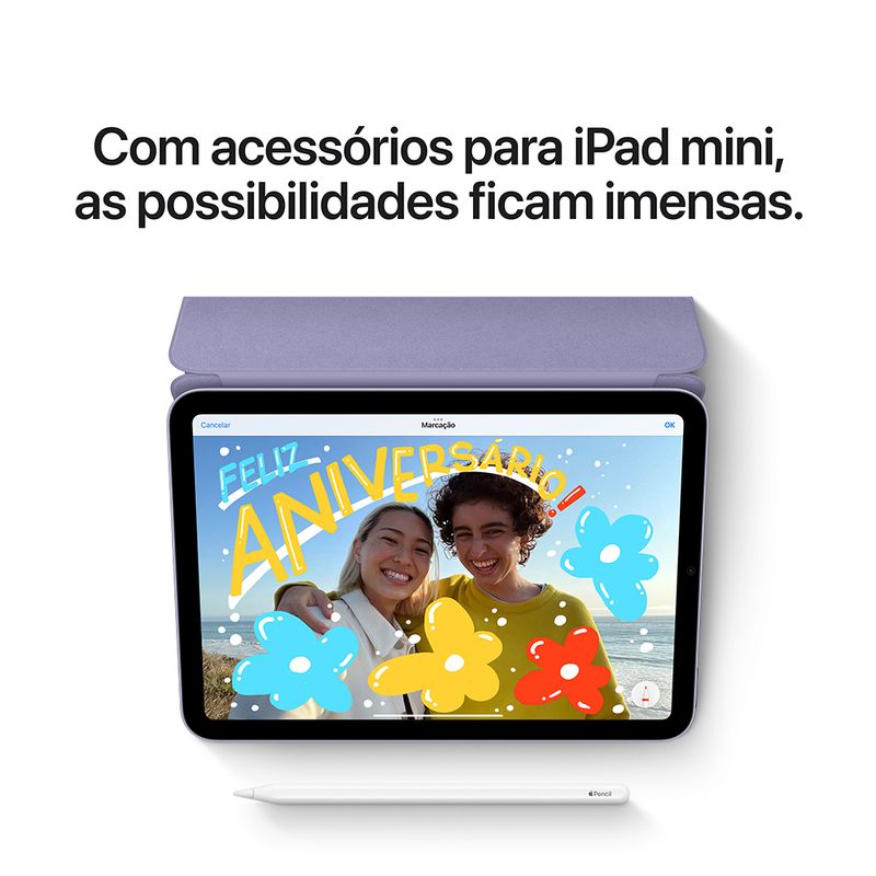 Apple IPad Mini (6ª Geração) A15 Bionic (8,3", Wi-Fi, 64GB) - Cinza ...